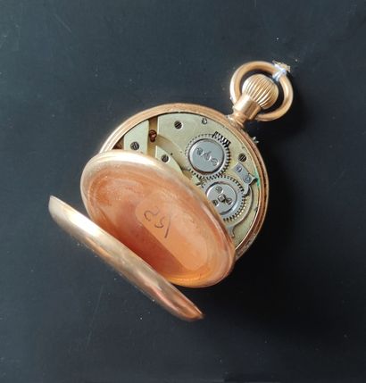 null Pocket watch, yellow gold case, mechanical movement (to be repaired), glass...