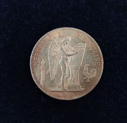 PIECE DE 100 francs or France, A, 1886, génie...