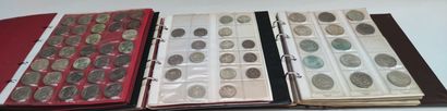 null 
3 FOLDERS containing: 1 small collection of American coins including 1 cent...