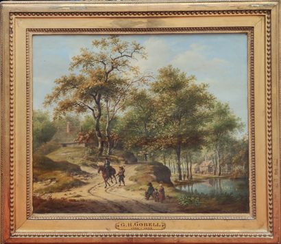 Gerrit Hendrik GÖBELL (1786-1833) 
Gerrit Hendrik GÖBELL (1786-1833)

Paysage lacustre...