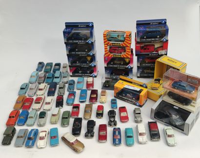  Set of 94 miniature cars, all periods and...