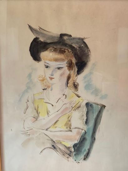  André DIGNIMONT (1891-1965) Jeune femme...