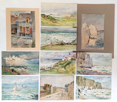 null 
René LEVERD (1872-1938)



Paysages divers et bords de mers.

Ensemble de dix...