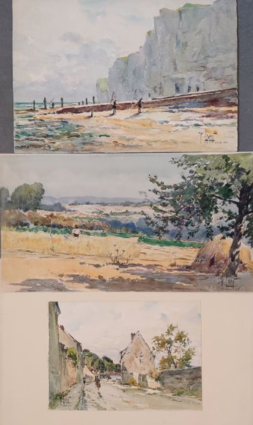 
René LEVERD (1872-1938)



Walkers in Senlis.

Watercolor...