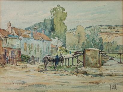 null 
René LEVERD (1872-1938)



Deux aquarelles : 



Les deux ânes dans le village

Aquarelle...