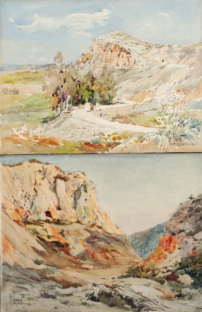 null 
René LEVERD (1872-1938)



Vues de Vallées.

Paire d'aquarelles signées en...