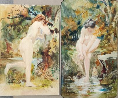 null 
René LEVERD (1872-1938)



Deux baigneuses en sous-bois.

Deux aquarelles signées...