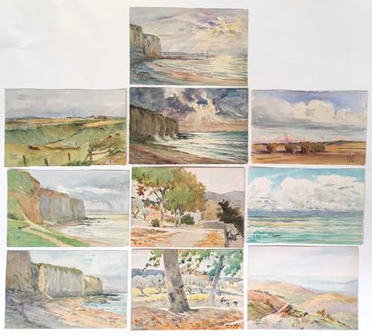 null 
René LEVERD (1872-1938)



Various landscapes and seashores.

Set of ten watercolors...