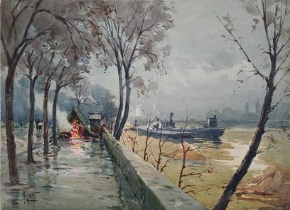 
René LEVERD (1872-1938)



Barges near the...