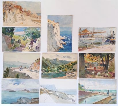 null 
René LEVERD (1872-1938)



Various landscapes and seashores.

Set of ten watercolors...