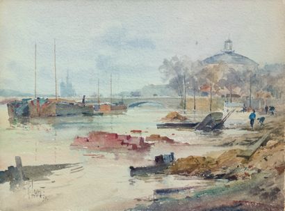 null 
René LEVERD (1872-1938)



Floods in Paris in 1897.

Watercolor signed and...