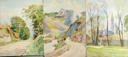 null 
René LEVERD (1872-1938)



Trois aquarelles:



Paysage de montagne 

Aquarelle...
