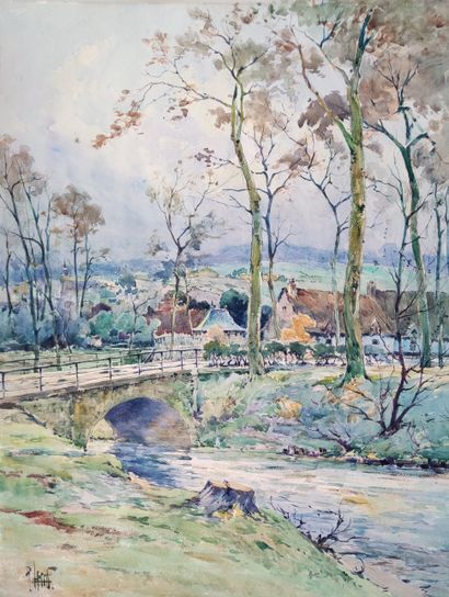 
René LEVERD (1872-1938)



Hameau et pont...