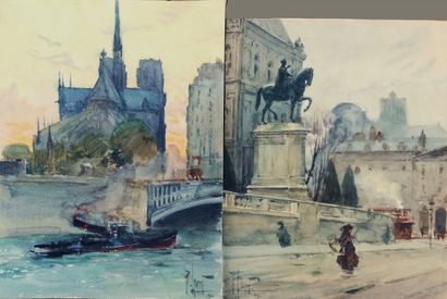 null 
René LEVERD (1872-1938)



Steamer on the Seine near Notre-Dame.

Watercolor...