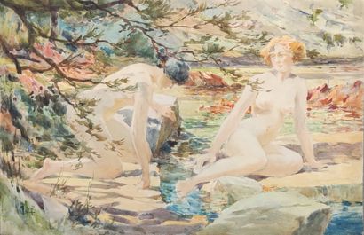 
René LEVERD (1872-1938)



Two bathers at...