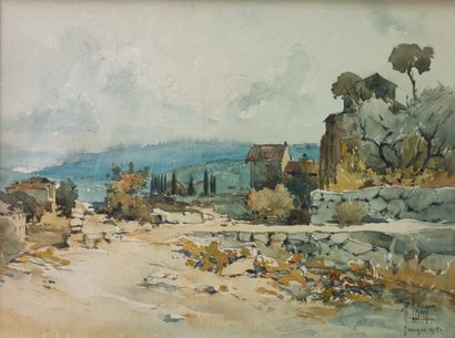 null 
René LEVERD (1872-1938)



Deux aquarelles : 



Les deux ânes dans le village

Aquarelle...