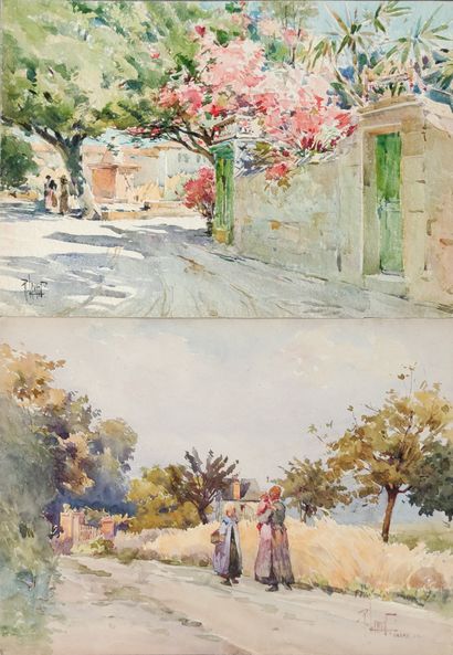 null 
René LEVERD (1872-1938)



Walkers near the fountain in Mormoiron.

Watercolor...