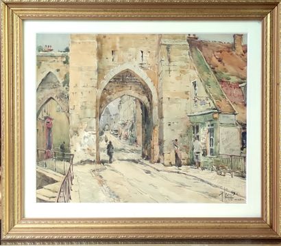 null 
René LEVERD (1872-1938)



Animation dans une rue de Moret

aquarelle signée...