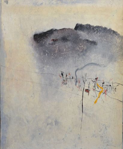  DUMINIL Franck (1933-2014) 
Composition abstraite Sans titre 1991 
81 x 65 cm