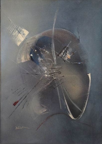 null DUMINIL Franck (1933-2014) 

"Composition, 1984"

HST, signed lower left and...