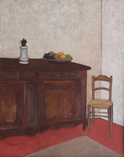 null 
Pierre KLEMCZYNSKI (1910-1991)

Rustic Interior, 1955

Oil on canvas, signed...