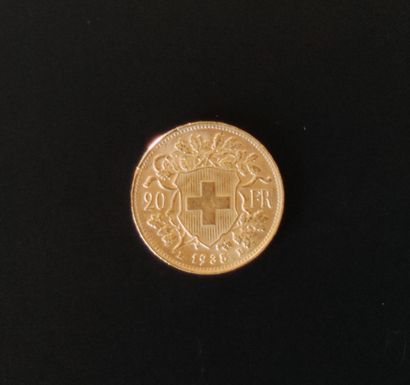 
PIECE in gold 20 francs Swiss Weight :
