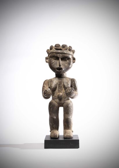 null Ibo /

Izzi

(Nigeria) Female statue in medium-heavy wood with the rest of yellow...