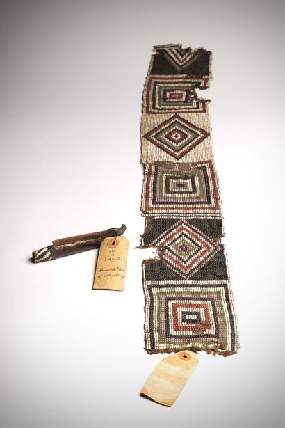 null Sub Saharan Africa Very old strip of beaded weaving with geometric patterns.

Collected...