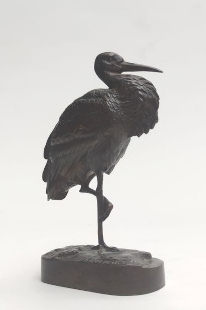 null 
Alfred JACQUEMART (1824-1896)

La cigogne

Epreuve en bronze, fonte d'édition...