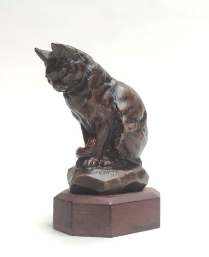 null 
Antoine-Louis BARYE (1795-1875)

Seated cat

Bronze cast of multiple edition...