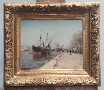null 
Henry MALFROY (1895-1944)

Quai de Bercy, 1891

Oil on panel, signed, located...