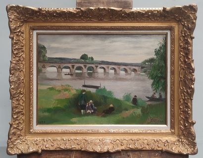 null 
Robert LOTIRON (1886-1966)

Après-midi sur la Seine 

Huile sur toile, signée...