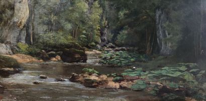 null Gustave COURBET (1819-1877)

The Brook of the Black Well 

Oil on canvas signed...