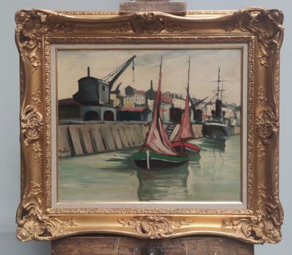 null 
Elisée MACLET (1881-1962)

Port of Dieppe

Oil on cardboard, signed in the...