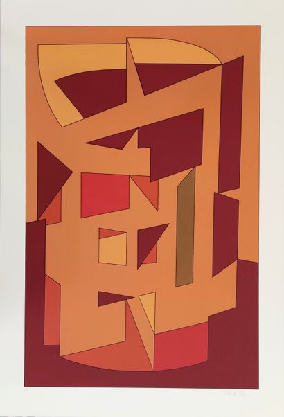  
Victor VASARELY (1906-1997)

Composition orange 

Sérigraphie annotée 