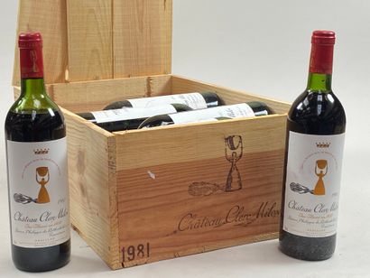 null 12 bouteilles Château Clerc Milon 1981 5ème GCC Pauillac CB (7 BG, 2 NTLB, 2...