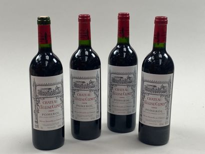 4 bouteilles Château L'Eglise-Clinet 1996...