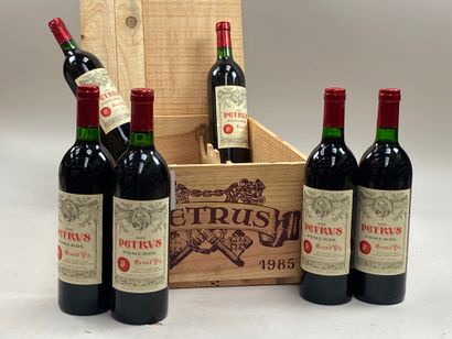 null 12 bouteilles Petrus 1985 cru exceptionnel Pomerol CB