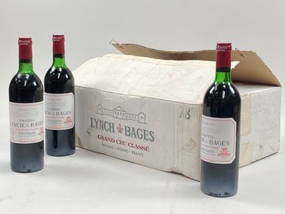 12 bouteilles Château Lynch Bages 1978 5ème...
