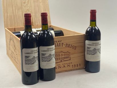 null 12 bouteilles Château Larrivet Haut-Brion 1981 Pessac-Léognan CB (