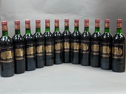 null 12 bouteilles Château Palmer 1979 3ème GCC Margaux CB ( NTLB)