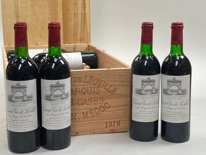 null 12 bouteilles Château Léoville Las Cases 1978 2ème GCC Saint-Julien CB (7 NTLB...