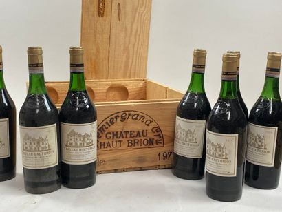 null 7 bouteilles Château Haut-Brion 1971 1er GCC Pessac Léognan CB (2 à 4 et 1 à...