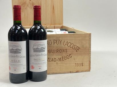 12 bouteilles Château Grand-Puy Lacoste 1995...