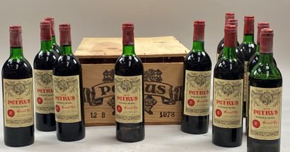 12 bouteilles Petrus 1978 cru exceptionnel...