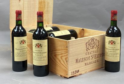 null 12 bouteilles Château Malescot Saint-Exupéry 1983 3ème GCC Margaux (2 CB de...