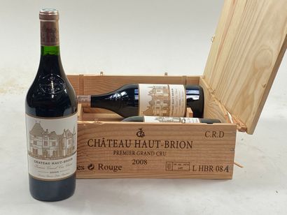 3 bouteilles Château Haut-Brion 2008 1er...