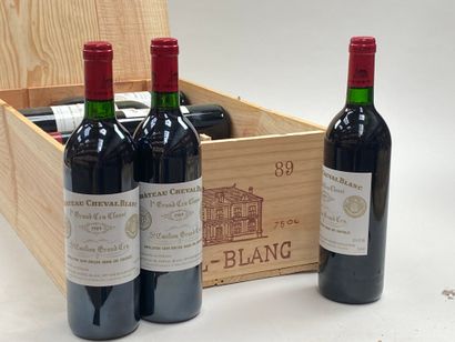 null 12 bouteilles Château Cheval Blanc 1989 1er GCC A Saint-Emilion CB
