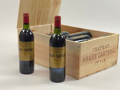 12 bouteilles Château Brane Cantenac 1982...