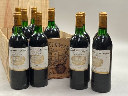 null 12 bouteilles Château Kirwan 1975 3ème GCC Margaux CB (4 BG 4 NTLB 3 NLB 1 DEB...